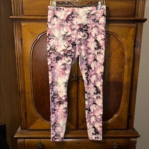 Duluth Trading Co Pink and Purple Leggings High Waist Performance